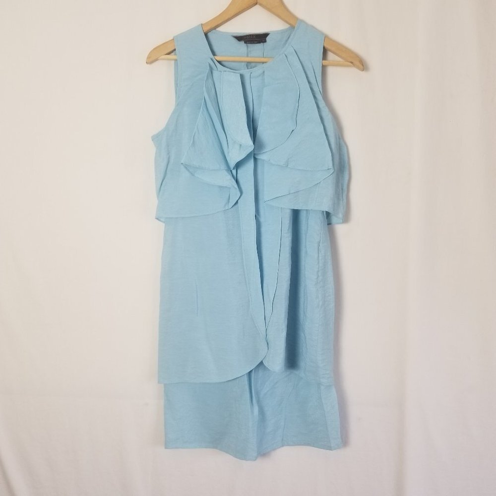 NWT To The Max light blue sleeveless mini layered dress size XS (104)